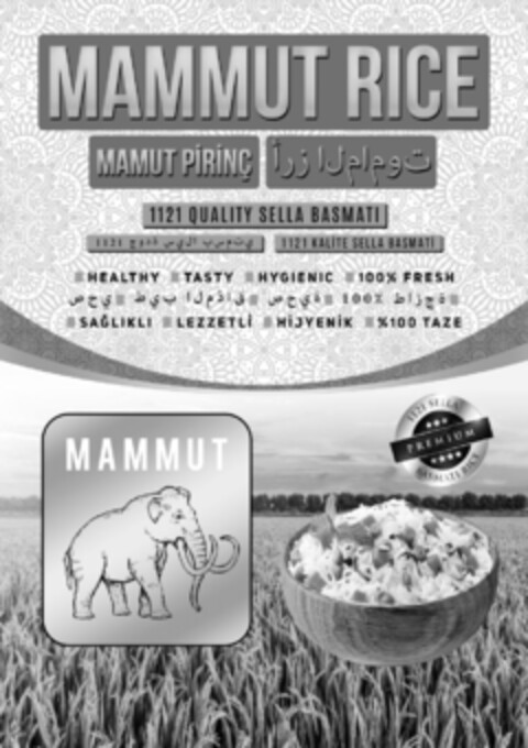 MAMMUT RICE 1121 QUALITY SELLA BASMATI Logo (EUIPO, 17.11.2022)