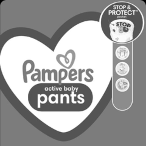 PAMPERS ACTIVE BABY PANTS STOP & PROTECT POCKET Logo (EUIPO, 30.11.2022)