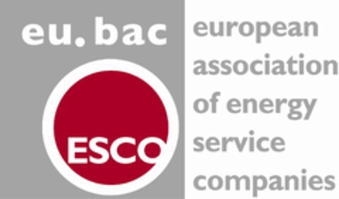 eu. bac ESCO european association of energy service companies Logo (IGE, 07/05/2012)