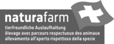 naturafarm tierfreundliche Auslaufhaltung élevage avec parcours respectueux des animaux allevamento all'aperto rispettoso della specie Logo (IGE, 05/08/2015)