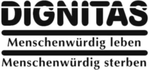 DIGNITAS Menschenwürdig leben Menschenwürdig sterben Logo (IGE, 02.01.2019)