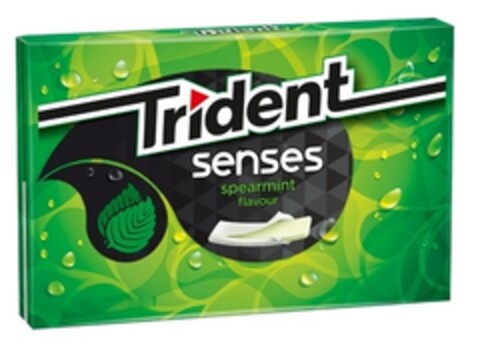 Trident senses spearmint flavour Logo (IGE, 01/14/2019)