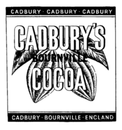 CADBURY'S BOURNVILLE COCOA ENGLAND Logo (IGE, 17.03.1984)