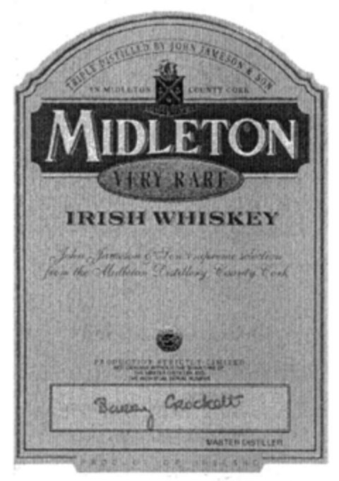 MIDLETON VERY RARE IRISH WHISKEY Logo (IGE, 11/26/2001)