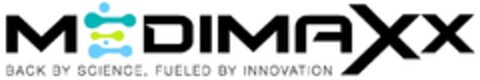 MEDIMAXX BACK BY SCIENCE, FUELED BY INNOVATION Logo (IGE, 17.10.2023)