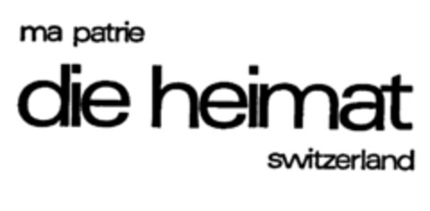 ma patrie die heimat switzerland Logo (IGE, 02/20/1981)