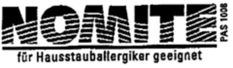 NOMITE für Hausstauballergiker geeignet Logo (IGE, 08/31/2001)