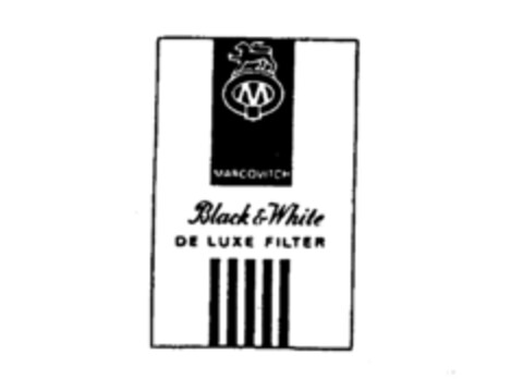 M MARCOVITCH Black & White DE LUXE FILTER Logo (IGE, 08.05.1987)