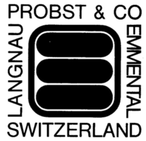 PROBST & CO LANGNAU EMMENTAL SWITZERLAND Logo (IGE, 28.05.1990)