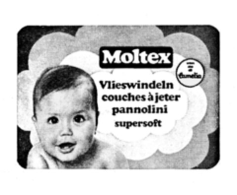 Moltex Vlieswindeln couches à jeter pannolini supersoft Logo (IGE, 28.07.1976)