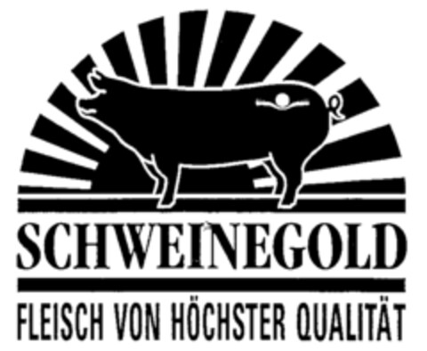 SCHWEINEGOLD FLEISCH VON HöCHSTER QUALITäT Logo (IGE, 11.09.1991)