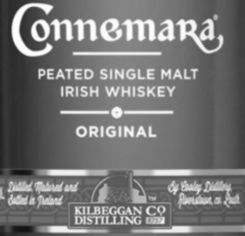 Connemara PEATED SINGLE MALT IRISH WHISKEY ORIGINAL KILBEGGAN Co DISTILLING Logo (IGE, 29.07.2021)
