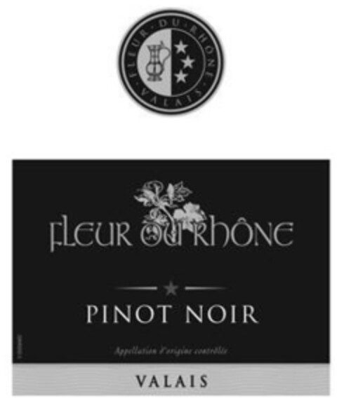 FLEUR DU RHÔNE PINOT NOIR VALAIS Logo (IGE, 10/05/2009)