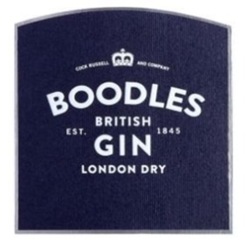 BOODLES BRITISH GIN LONDON DRY EST. 1845 Logo (IGE, 07/13/2012)