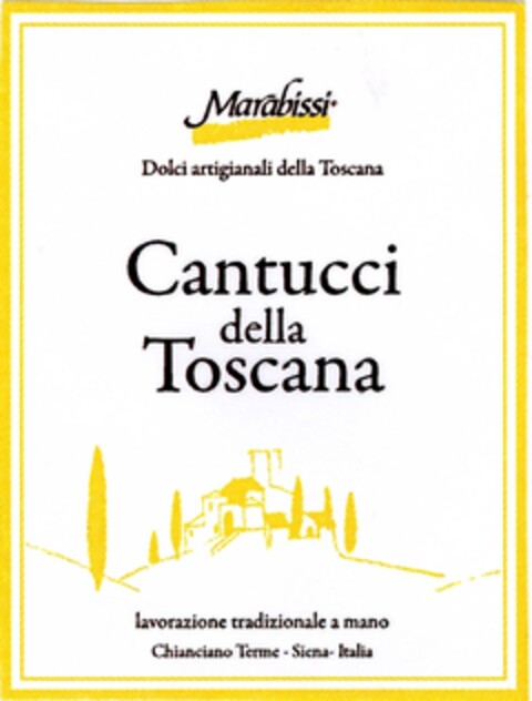 Cantucci della Toscana Marabissi Dolci artigianali della Toscana lavorazione tradizionale a mano Chianciano Terme - Siena - Italia Logo (IGE, 26.01.2010)