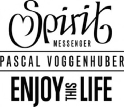 Spirit MESSENGER PASCAL VOGGENHUBER ENJOY THIS LIFE Logo (IGE, 04.07.2015)