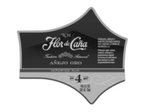 RON Flor de Caña AÑEJO ORO IMPORTED RUM 4 Logo (IGE, 11/25/2013)