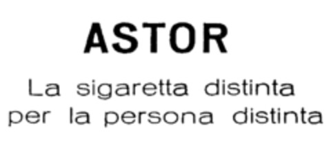 ASTOR La sigaretta distinta per la persona distinta Logo (IGE, 09/18/1983)