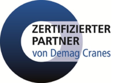 ZERTIFIZIERTER PARTNER von Demag Cranes Logo (IGE, 01.03.2012)