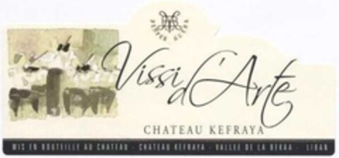 Vissid'Arte CHATEAU KEFRAYA MIS EN BOUTEILLE AU CHATEAU CHATEAU KEFRAYA VALLE DE LA BEKHA LIBAN Logo (IGE, 07.11.2007)