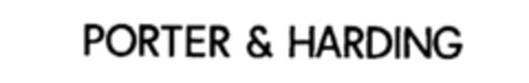 PORTER & HARDING Logo (IGE, 23.09.1986)