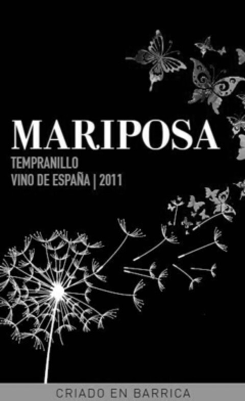 MARIPOSA TEMPRANILLO VINO DE ESPAÑA | 2011 Logo (IGE, 07/07/2016)