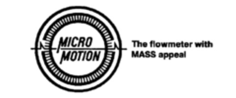 MICRO MOTION The flowmeter with MASS appeal Logo (IGE, 16.02.1988)