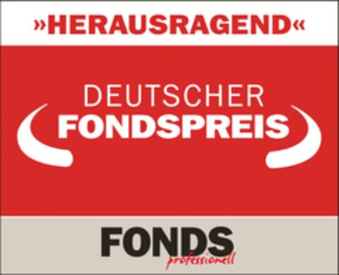 "HERAUSRAGEND" DEUTSCHER FONDSPREIS FONDS professionell Logo (IGE, 08/26/2021)