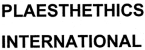 PLAESTHETHICS INTERNATIONAL Logo (IGE, 25.09.1998)