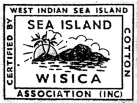 SEA ISLAND WISICA CERTIFIED BY WEST INDIAN SEA ISLAND COTTON ASSOCIATON (INC) Logo (IGE, 10.09.1999)