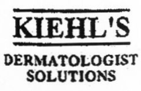 KIEHL'S DERMATOLOGIST SOLUTIONS Logo (IGE, 05.04.2013)