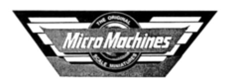 Micro Machines THE ORIGINAL SCALE MINIATURES Logo (IGE, 31.03.1989)