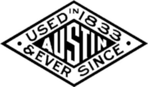 AUSTIN USED IN 1833 & EVER SINCE Logo (IGE, 05.11.2010)