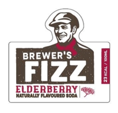 BREWER'S FIZZ ELDERBERRY NATURALLY FLAVOURED SODA 23KCAL / 100ML Logo (IGE, 16.06.2014)