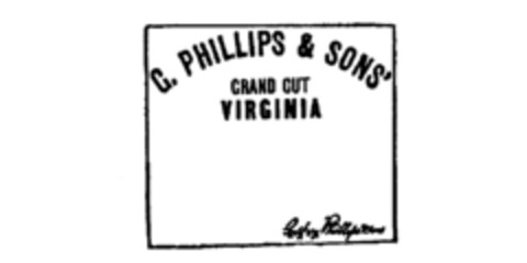 G. PHILLIPS & SONS' GRAND CUT VIRGINIA Logo (IGE, 06/25/1986)