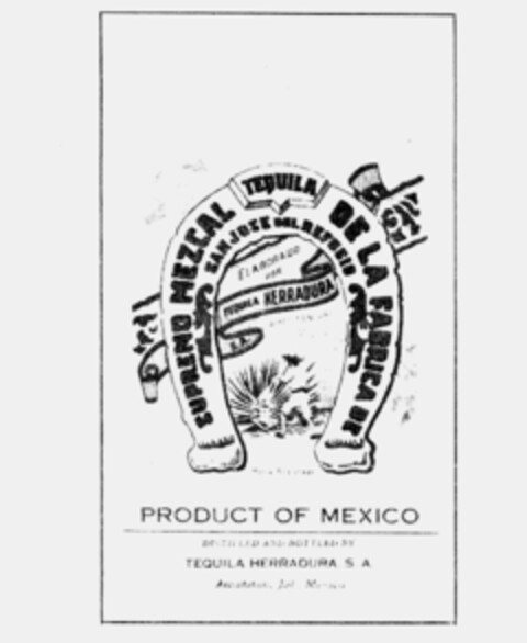 TEQUILA HERRADURA Logo (IGE, 25.01.1991)