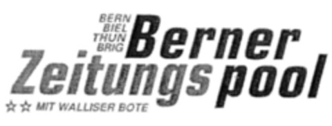 BERN BIEL THUN BRIG Berner Zeitungs pool MIT WALLISER BOTE Logo (IGE, 11.05.2000)