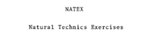 NATEX Natural Technics Exercises Logo (IGE, 05.12.1985)