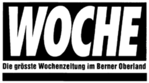 WOCHE Die grösste Wochenzeitung im Berner Oberland Logo (IGE, 30.10.2000)