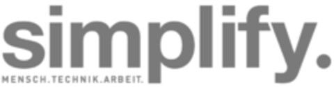 simplify. MENSCH. TECHNIK. ARBEIT. Logo (IGE, 03/10/2014)