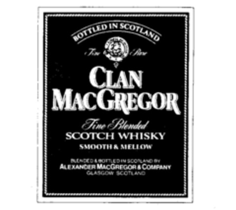 CLAN MACGREGOR Fine Blended SCOTCH WHISKY Logo (IGE, 15.04.1991)