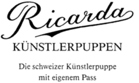 Ricarda KüNSTLERPUPPEN Die schweizer Künstlerpuppe mit eigenem Pass Logo (IGE, 27.03.1990)