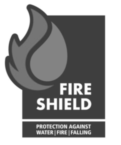 FIRE SHIELD PROTECTION AGAINST WATER FIRE FALLING Logo (IGE, 10/11/2018)