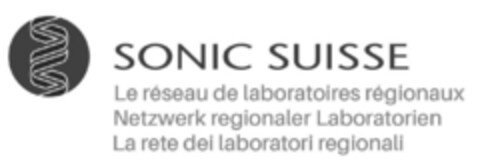 SONIC SUISSE Le réseau de laboratoires régionaux Netzwerk regionaler Laboratorien La rete dei laboratori regionali Logo (IGE, 12.03.2024)