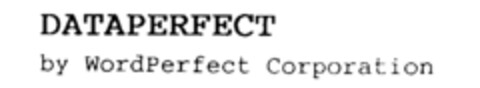 DATAPERFECT by WordPerfect Corporation Logo (IGE, 12/09/1992)