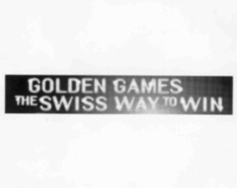 GOLDEN GAMES THE SWISS WAY TO WIN Logo (IGE, 11/23/1999)