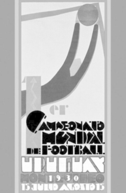 1 er CAMPEONATO MUNDIAL DE FOOTBALL URUGUAI MONTEVIDEO 1930 15 JULIO AGOSTO 15((fig.)) Logo (IGE, 04.11.2005)
