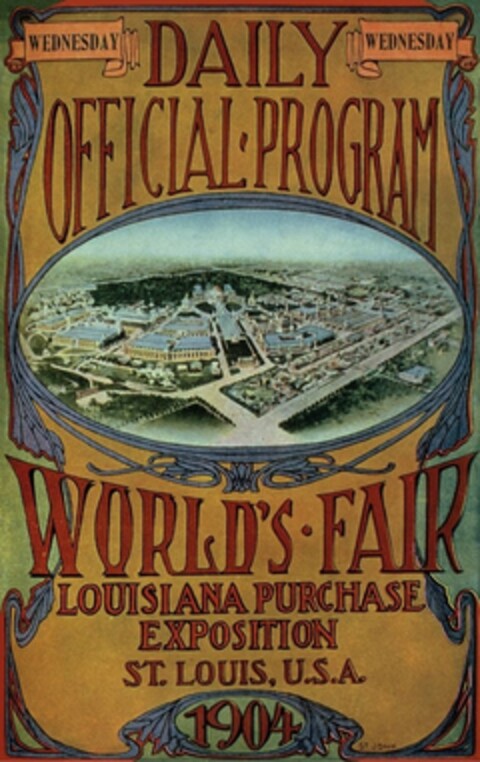 DAILY OFFICIAL PROGRAM WORLD'S FAIR LOUISIANA PURCHASE EXPOSITION ST. LOUIS, U.S.A. Logo (IGE, 31.07.2012)