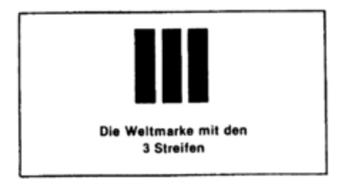 Die Weltmarke mit den 3 Streifen Logo (IGE, 04/13/1982)