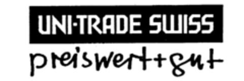 UNI-TRADE SWISS preiswert + gut Logo (IGE, 03/29/1988)